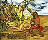 Frida Kahlo Canvas Paintings - Two Nudes in the Forest
